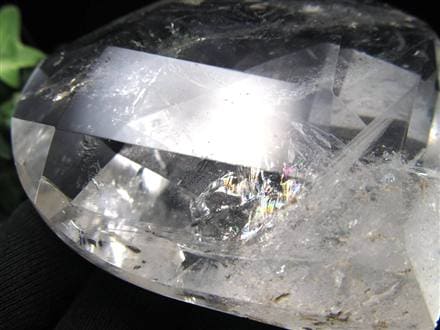 天然水晶 ハートカット オブジェ ブラジル産 置物