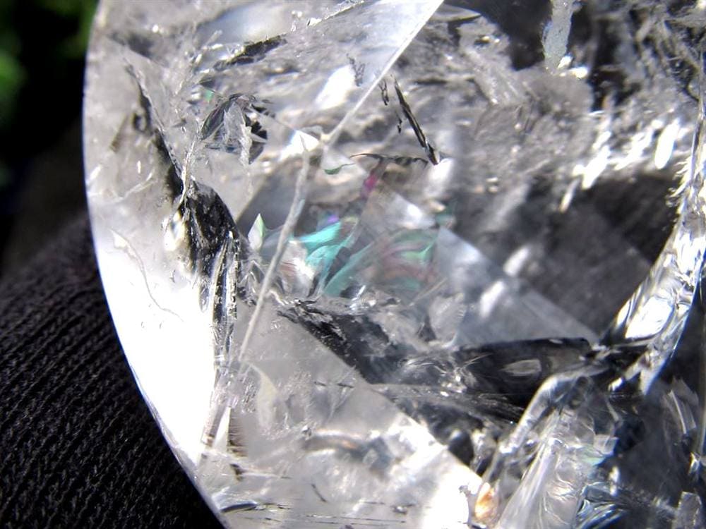 天然水晶 ハートカット オブジェ ブラジル産 置物