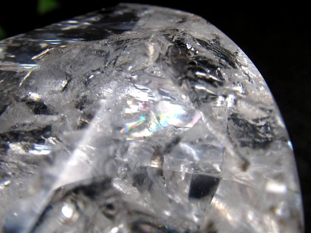 天然水晶 ハートカット オブジェ ブラジル産 置物