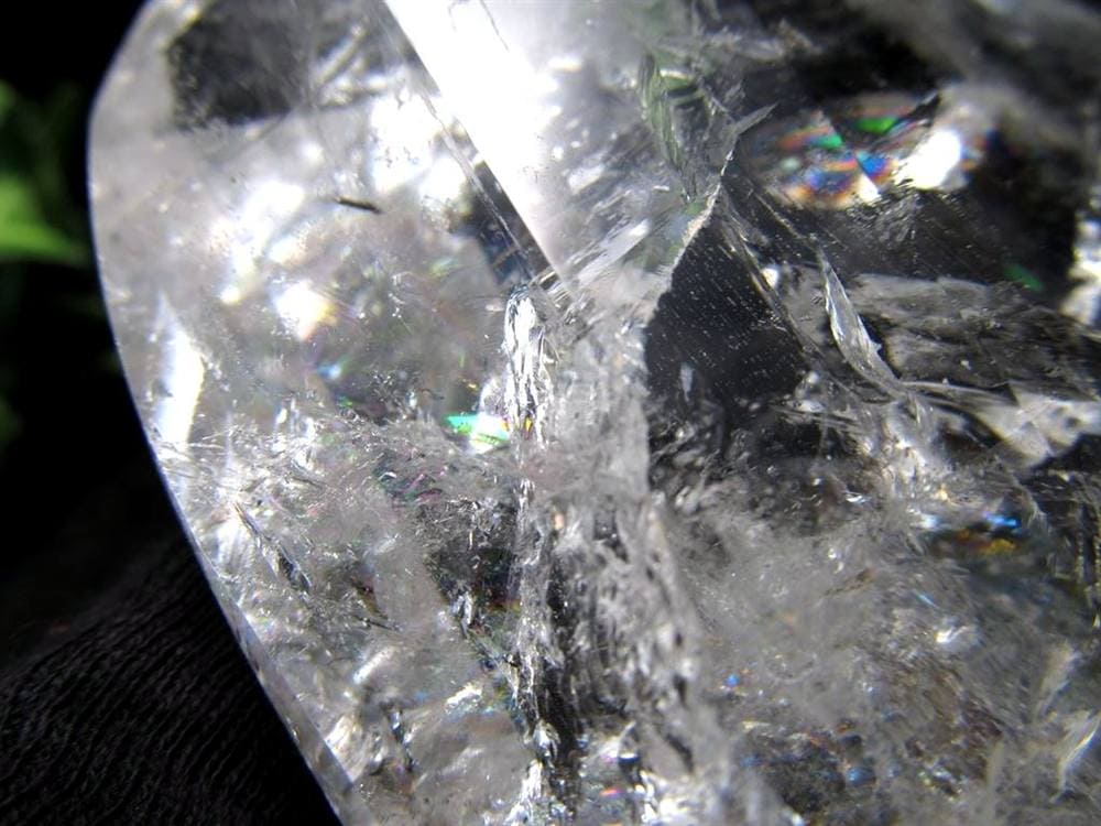 天然水晶 ハートカット オブジェ ブラジル産 置物