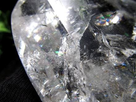 天然水晶 ハートカット オブジェ ブラジル産 置物