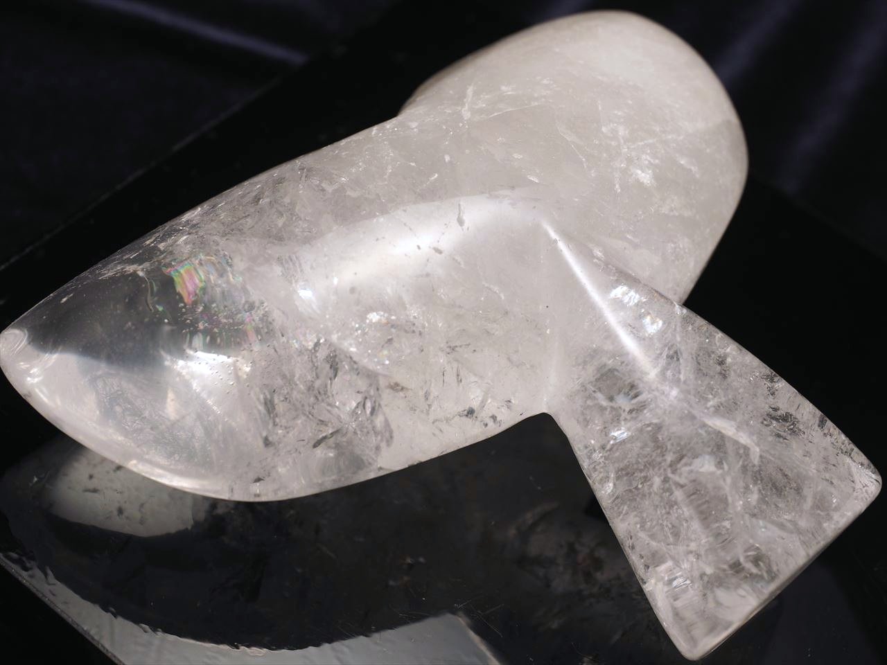 ホエール水晶置物
