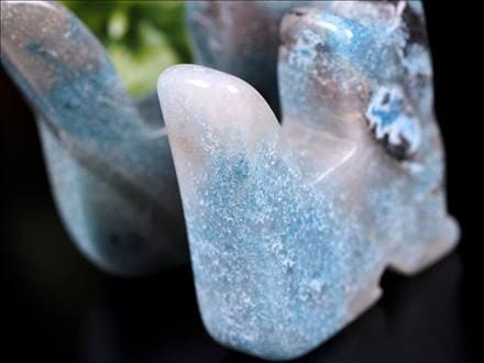 トロレアイトインクォーツ トロール石 猫 キャット 置物