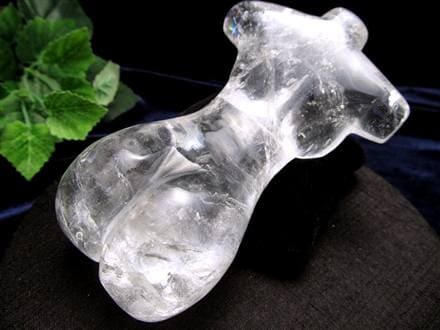 水晶 彫刻置物 クリスタル 女型 天然石