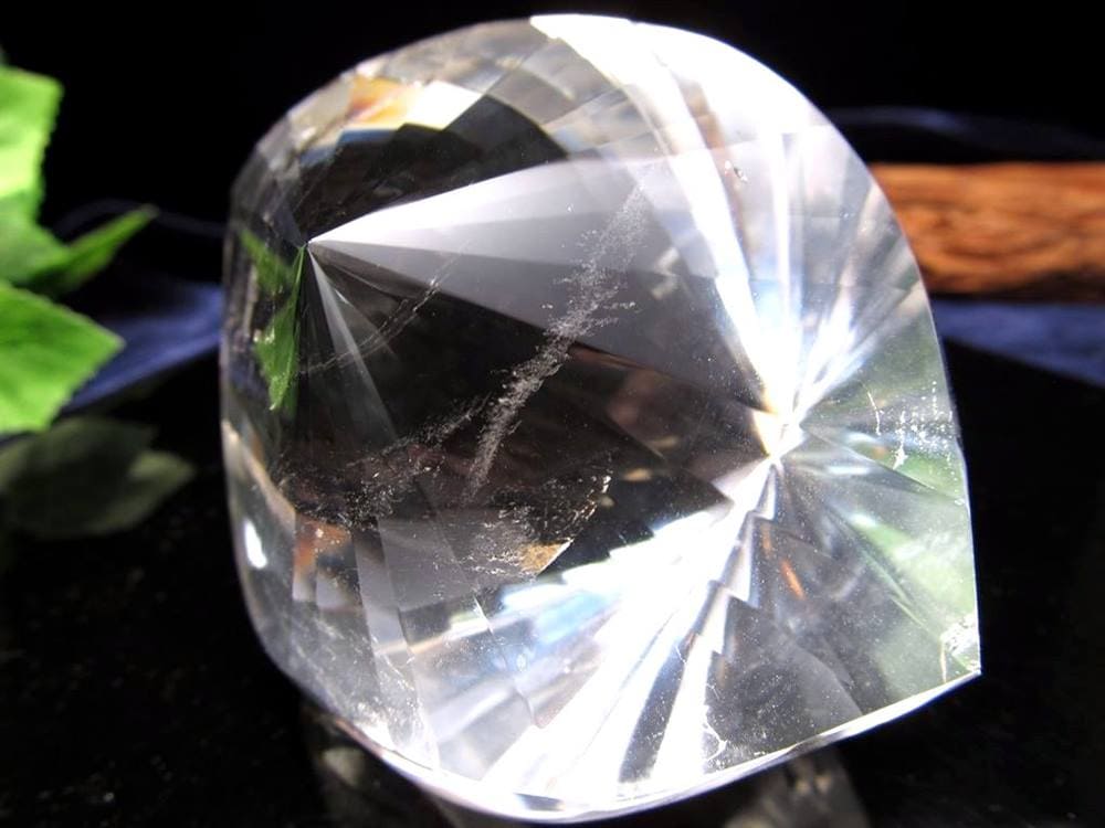 天然水晶 ツイストファセットカット クリスタル レムリアンシードクリスタル