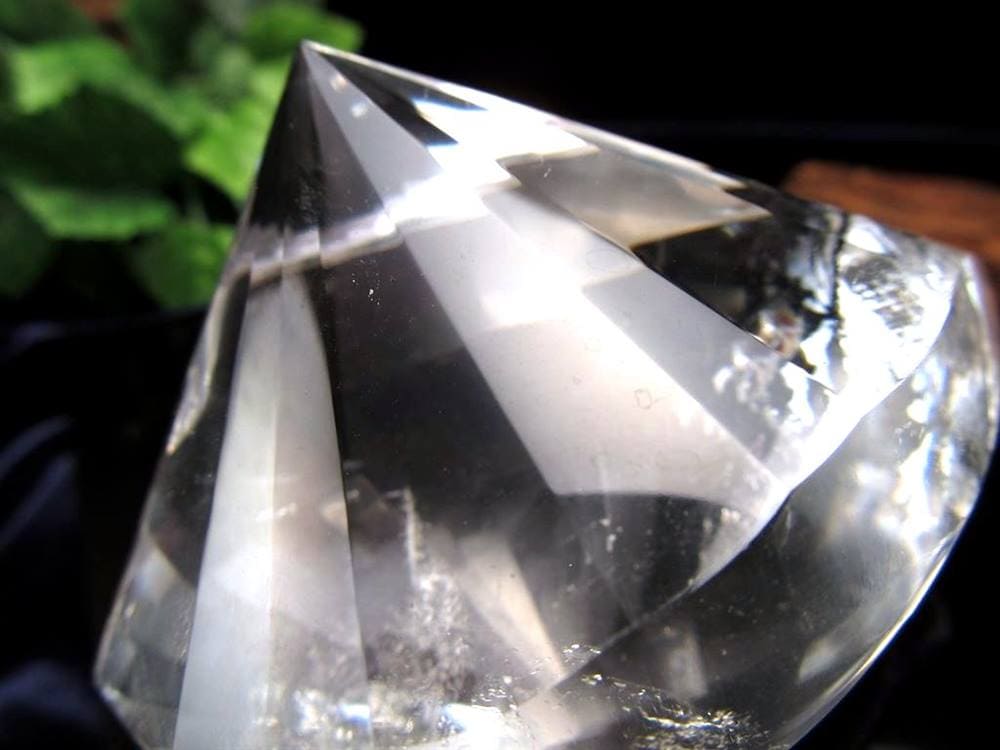 天然水晶 ツイストファセットカット クリスタル レムリアンシードクリスタル