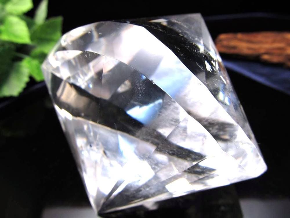 天然水晶 ツイストファセットカット クリスタル レムリアンシードクリスタル