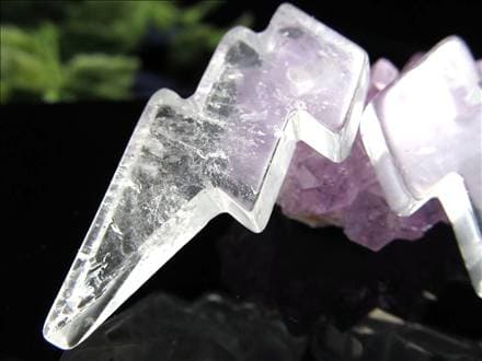 稲妻 天然クォーツ 水晶 ミニ ライトニング 置物 ブラジル産