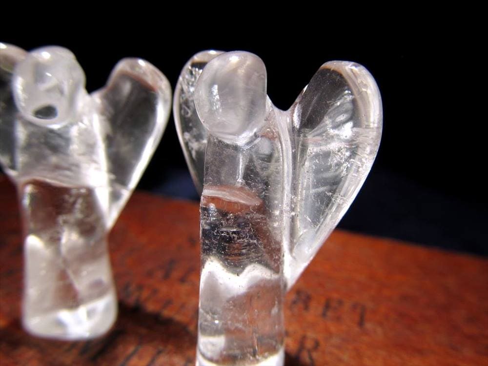 水晶 クリスタル エンジェル 彫刻置物 インテリア