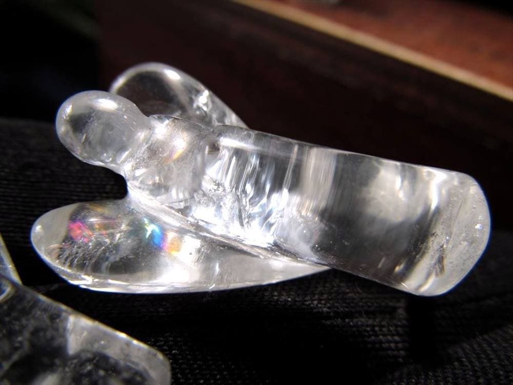 水晶 クリスタル エンジェル 彫刻置物 インテリア