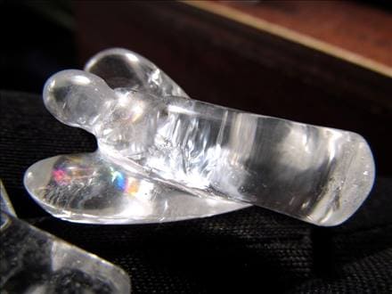 水晶 クリスタル エンジェル 彫刻置物 インテリア