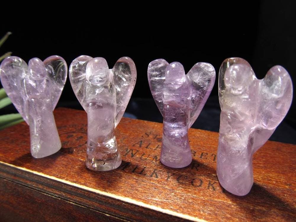 紫水晶 アメジスト エンジェル 彫刻置物 インテリア
