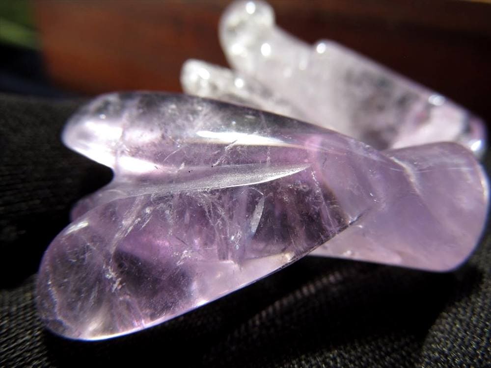 紫水晶 アメジスト エンジェル 彫刻置物 インテリア