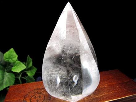 水晶 クリスタル フレイム型置物 インテリア ねじれ