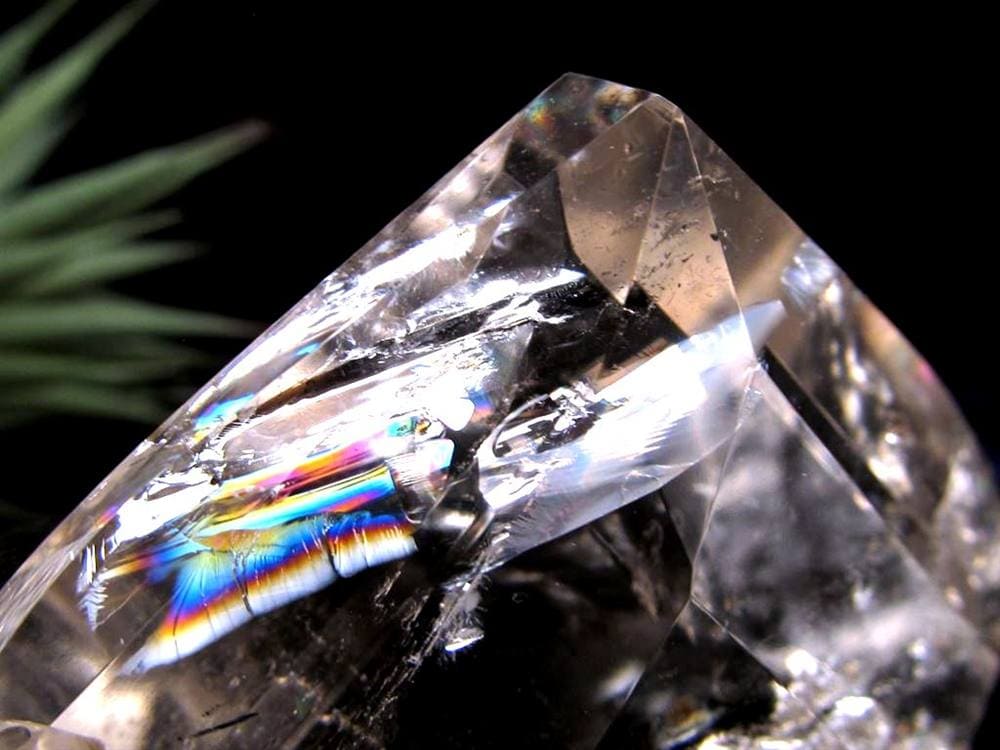 天然水晶 ハートカット オブジェ ブラジル産 置物