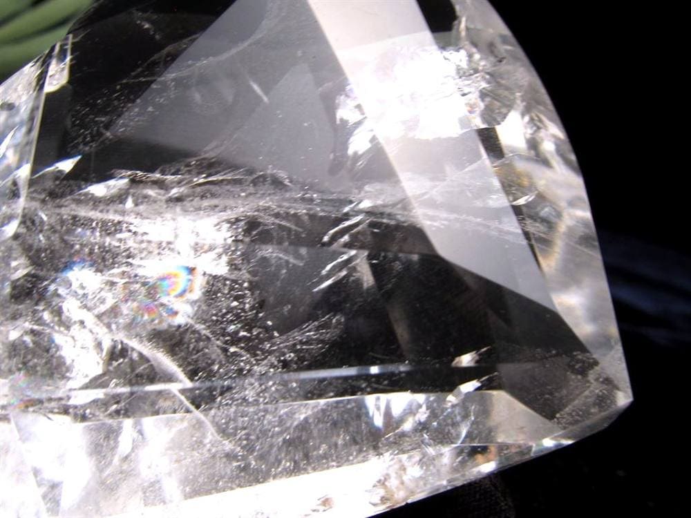 天然水晶 ハートカット オブジェ ブラジル産 置物