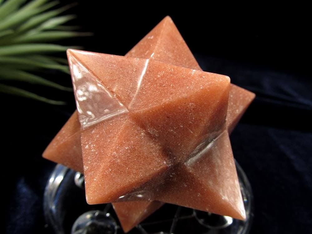 アステロイド レッドアベンチュリン 砂金石 小星型12面体 置物