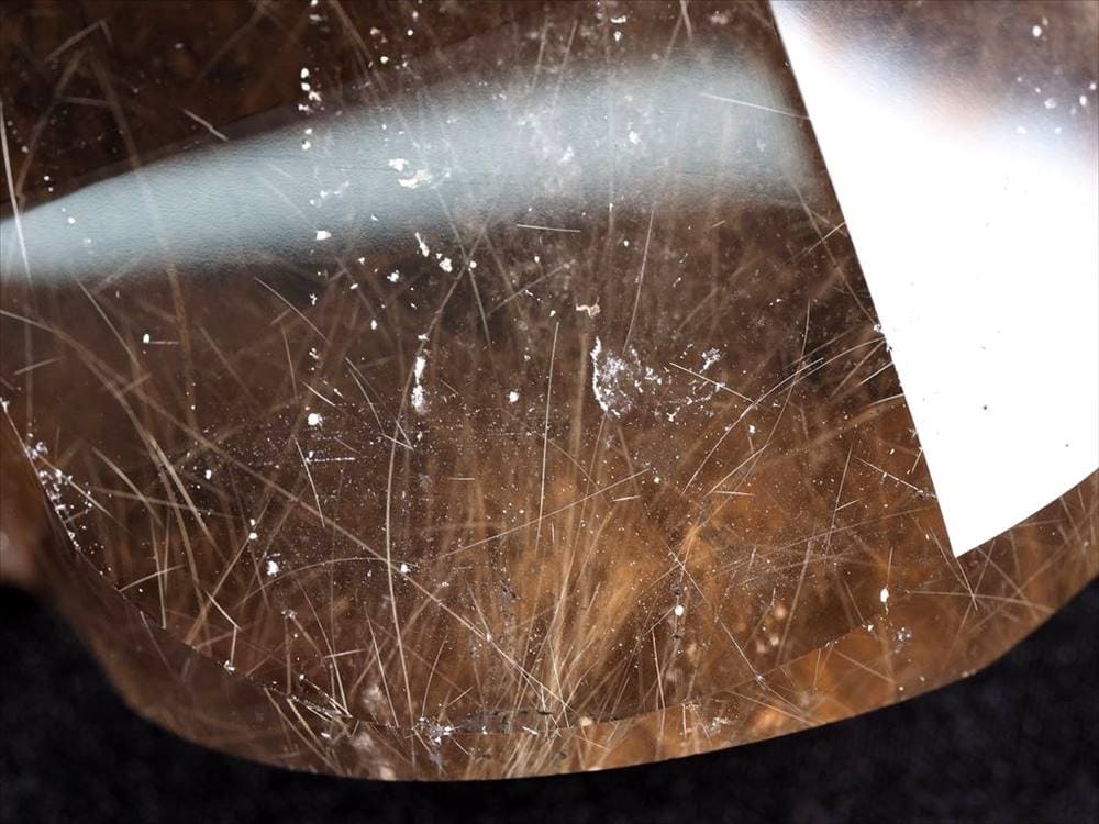 スモーキークォーツ 煙水晶 ハートカットオブジェ ゴールドルチル ルチルレイテッドクォーツ