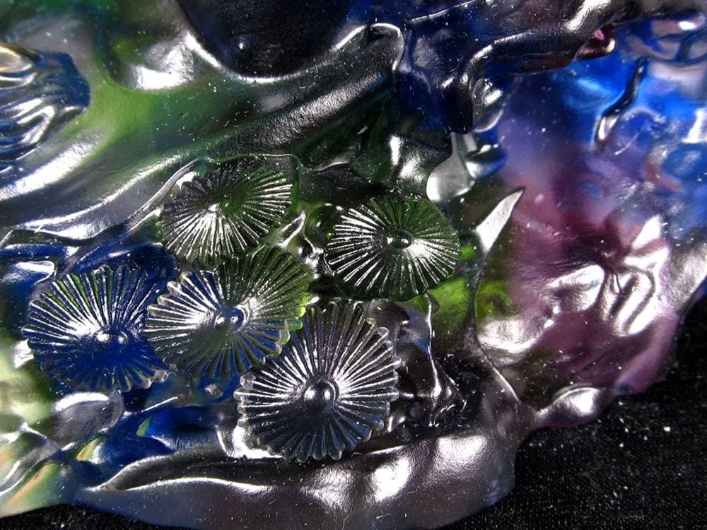 関羽 三国志 クリスタルガラス 置物 雲長