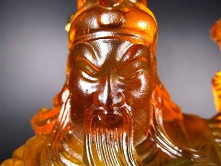 関羽 三国志 クリスタルガラス 置物 雲長