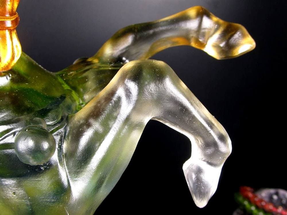 関羽 三国志 クリスタルガラス 置物 雲長