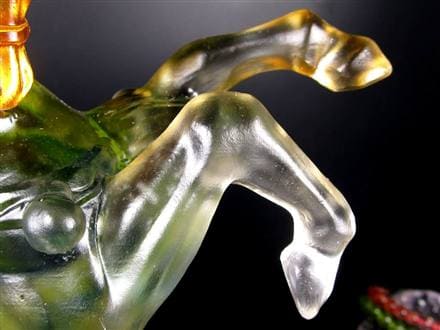 関羽 三国志 クリスタルガラス 置物 雲長