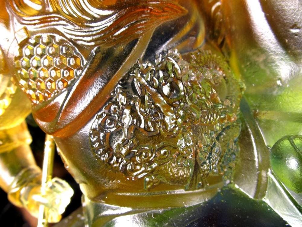 関羽 三国志 クリスタルガラス 置物 雲長