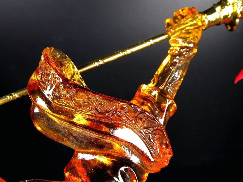 関羽 三国志 クリスタルガラス 置物 雲長