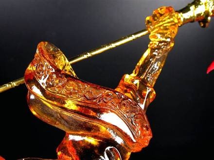 関羽 三国志 クリスタルガラス 置物 雲長