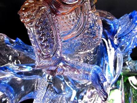 関羽 三国志 クリスタルガラス 置物 雲長