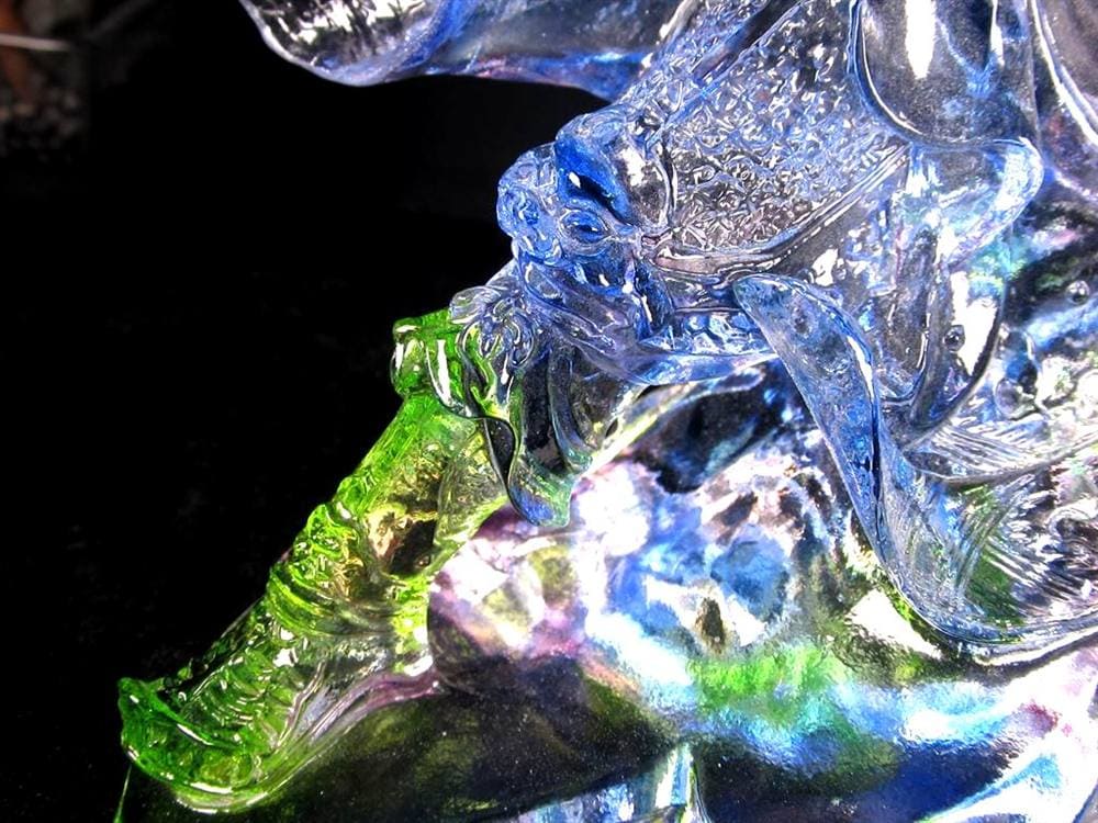 関羽 三国志 クリスタルガラス 置物 雲長