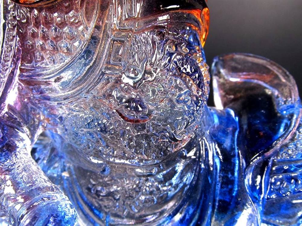 関羽 三国志 クリスタルガラス 置物 雲長