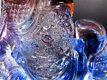 関羽 三国志 クリスタルガラス 置物 雲長