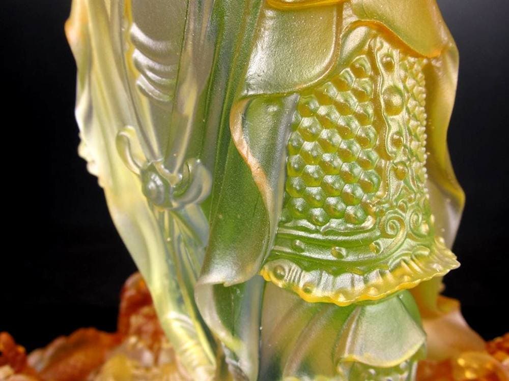 関羽 三国志 クリスタルガラス 置物 雲長