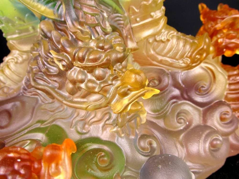 関羽 三国志 クリスタルガラス 置物 雲長