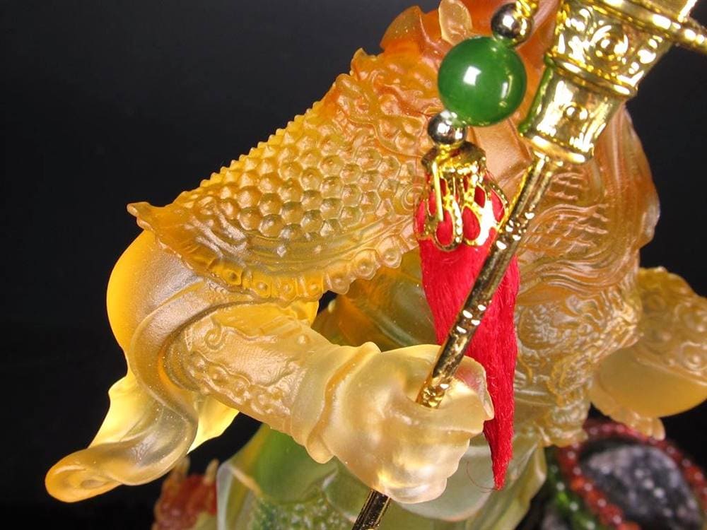 関羽 三国志 クリスタルガラス 置物 雲長