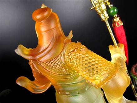 関羽 三国志 クリスタルガラス 置物 雲長