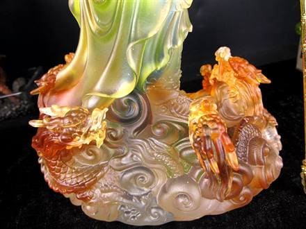 関羽 三国志 クリスタルガラス 置物 雲長