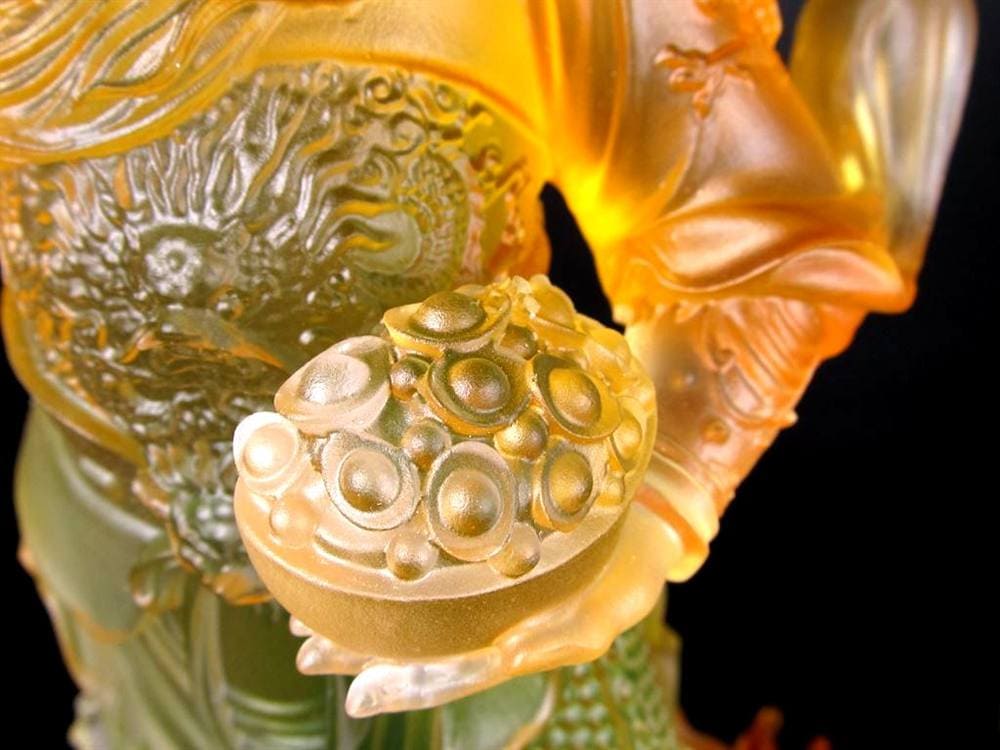 関羽 三国志 クリスタルガラス 置物 雲長