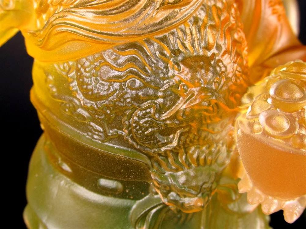 関羽 三国志 クリスタルガラス 置物 雲長