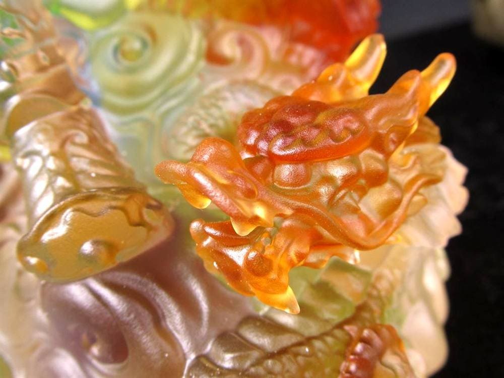 関羽 三国志 クリスタルガラス 置物 雲長