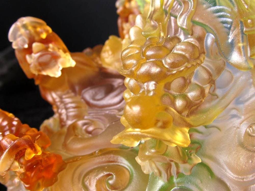 関羽 三国志 クリスタルガラス 置物 雲長