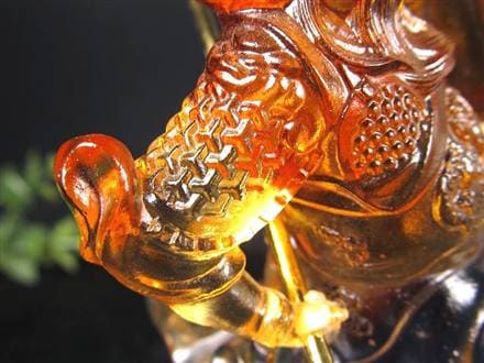 関羽 三国志 クリスタルガラス 置物 雲長