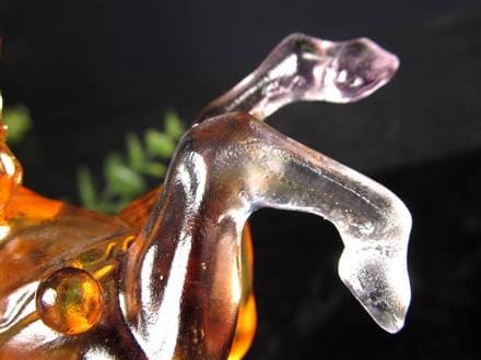 関羽 三国志 クリスタルガラス 置物 雲長