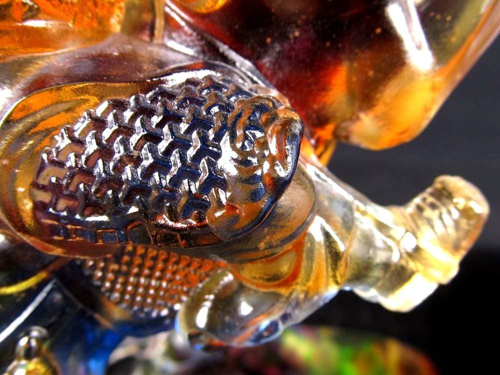 関羽 三国志 クリスタルガラス 置物 雲長