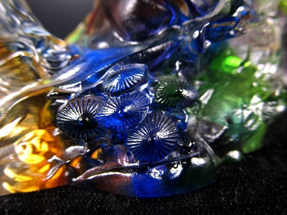 関羽 三国志 クリスタルガラス 置物 雲長