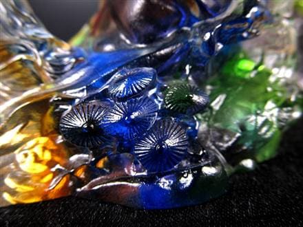 関羽 三国志 クリスタルガラス 置物 雲長