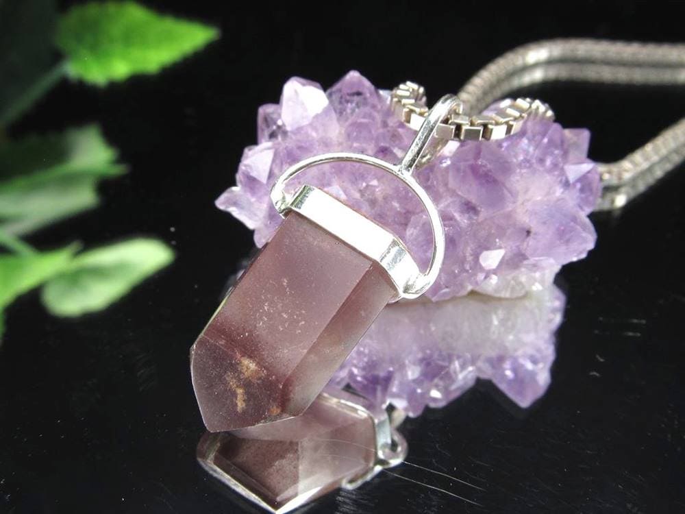 リチウムクォーツ 水晶 ペンダントトップ ポイント ネックレス