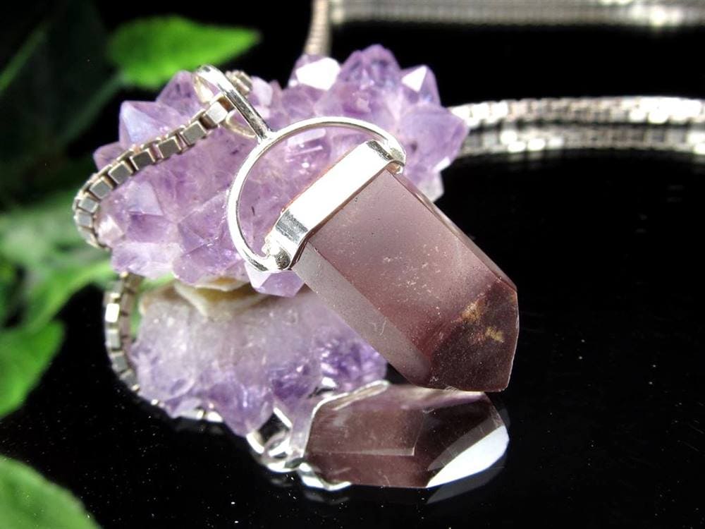 リチウムクォーツ 水晶 ペンダントトップ ポイント ネックレス