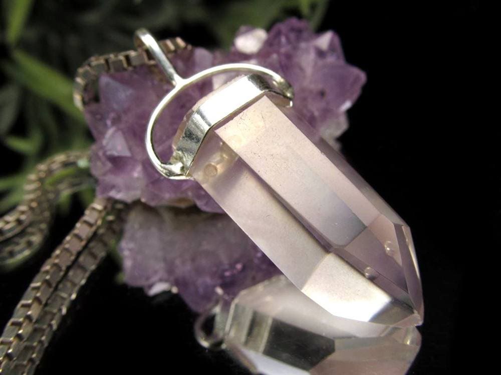 リチウムクォーツ 水晶 ペンダントトップ ポイント ネックレス